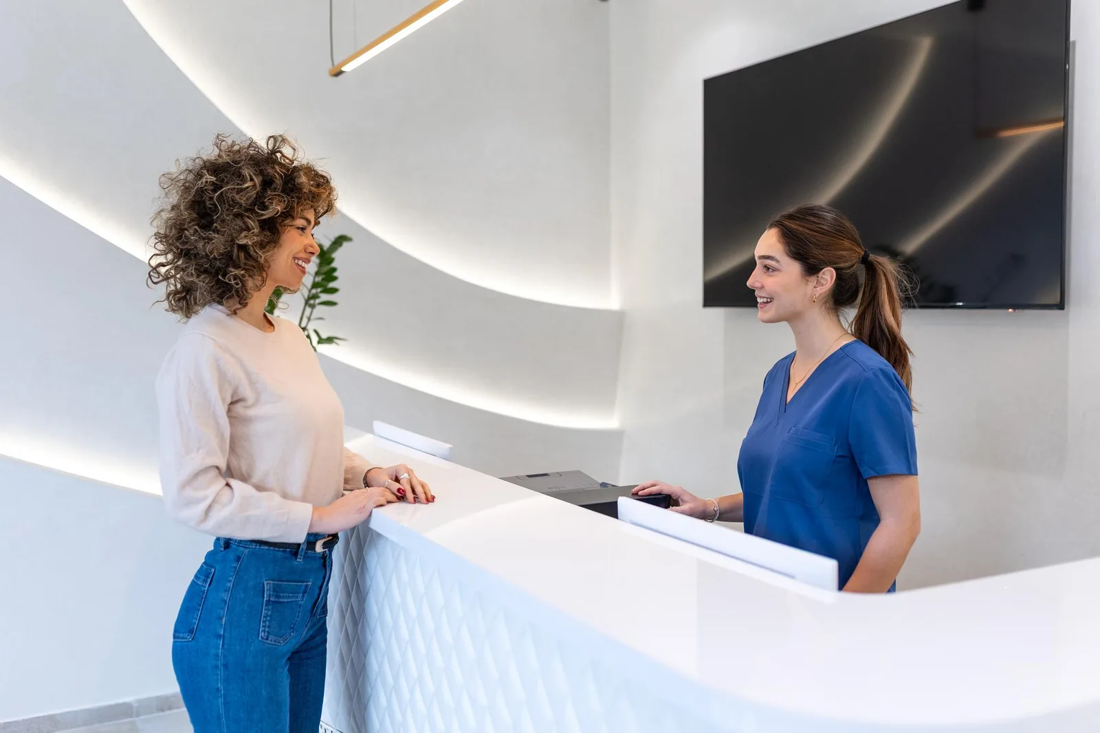 Healthcare professional consulting with a patient about lab results
